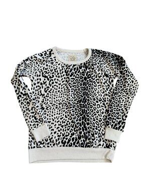 CHASOR Animal Print Crewneck Long Sleeve Top Size Small